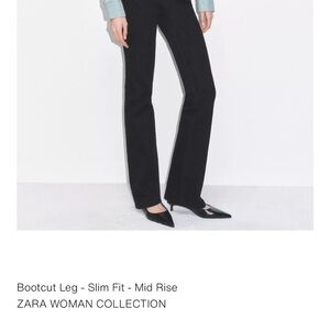 Zara Black Bootcut Jeans for Women